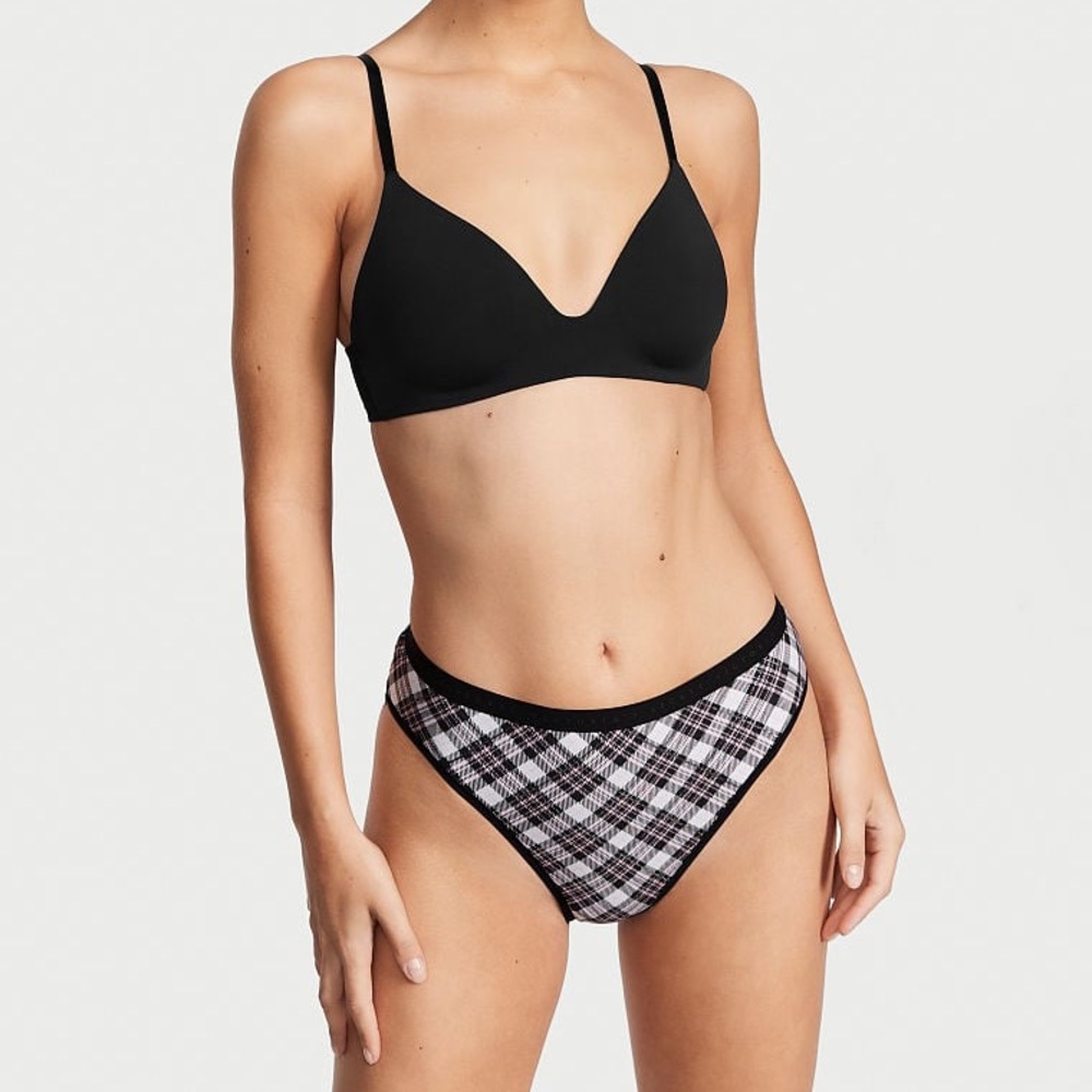 NWT Victoria Secret Panty - Black & White - Size L